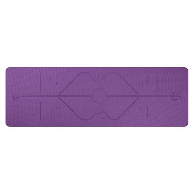 Non Slip TPE Yoga Mat Position Line Beginner - Image 8