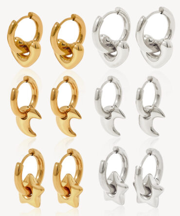 XINGX Earrings Stainless Steel Glossy Earrings