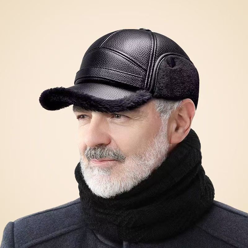 Winter Fleece-Lined Outdoor Ear-Protecting Hat For Middle-Aged And Elderly Men - Image 5