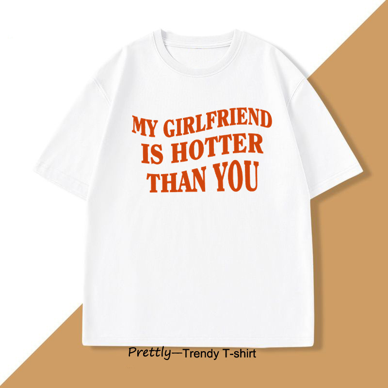 Mens T-shirt With English Letter Print - Image 7