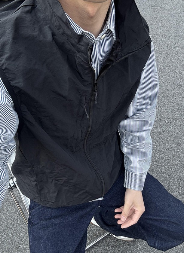 Olive-green Shirt Layered With A Trendy Brand Vest Jacket - Image 6