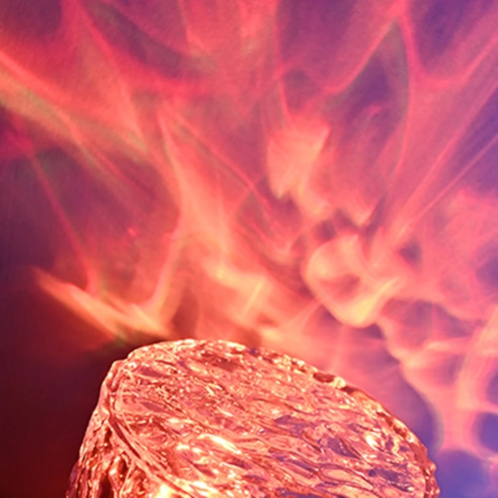 Crystal Lamp Water Ripple Projector Night Light Decoration Home Houses Bedroom Aesthetic Atmosphere Holiday Gift Sunset Lights Home Decor - Image 9