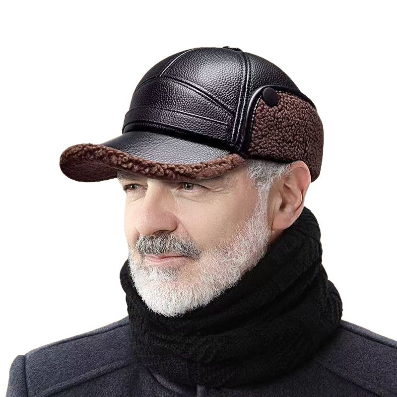 Winter Fleece-Lined Outdoor Ear-Protecting Hat For Middle-Aged And Elderly Men - Image 4