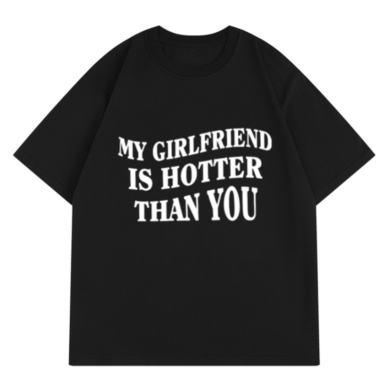 Mens T-shirt With English Letter Print - Image 10