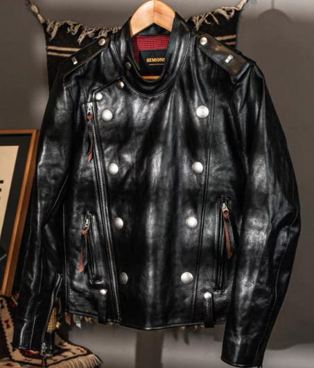 Springautumn Turn-down Collar Biker Leather Jacket - Image 2