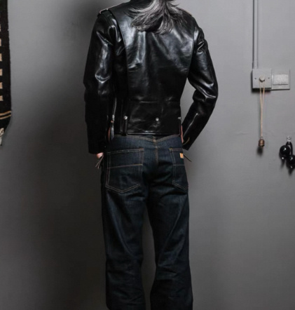 Springautumn Turn-down Collar Biker Leather Jacket - Image 5