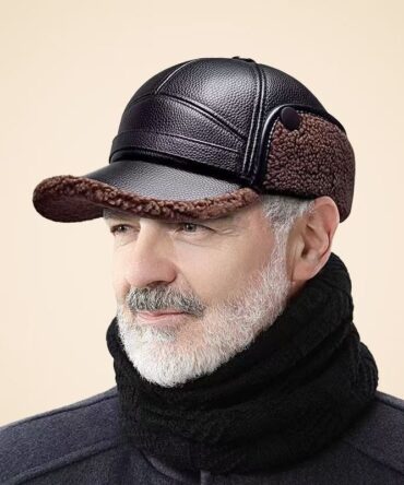 Winter Fleece-Lined Outdoor Ear-Protecting Hat For Middle-Aged And Elderly Men
