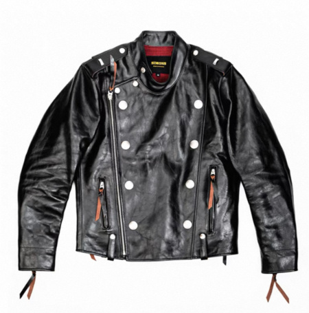 Springautumn Turn-down Collar Biker Leather Jacket - Image 6