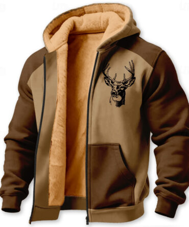 Zippered Patch-pocket Insulated Cotton Jacket