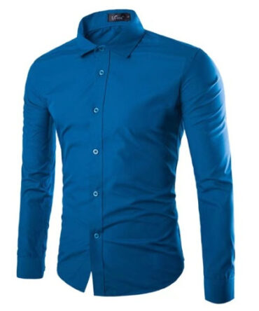Casual Polo Collar Ironing Free Long Sleeves Shirt For Men