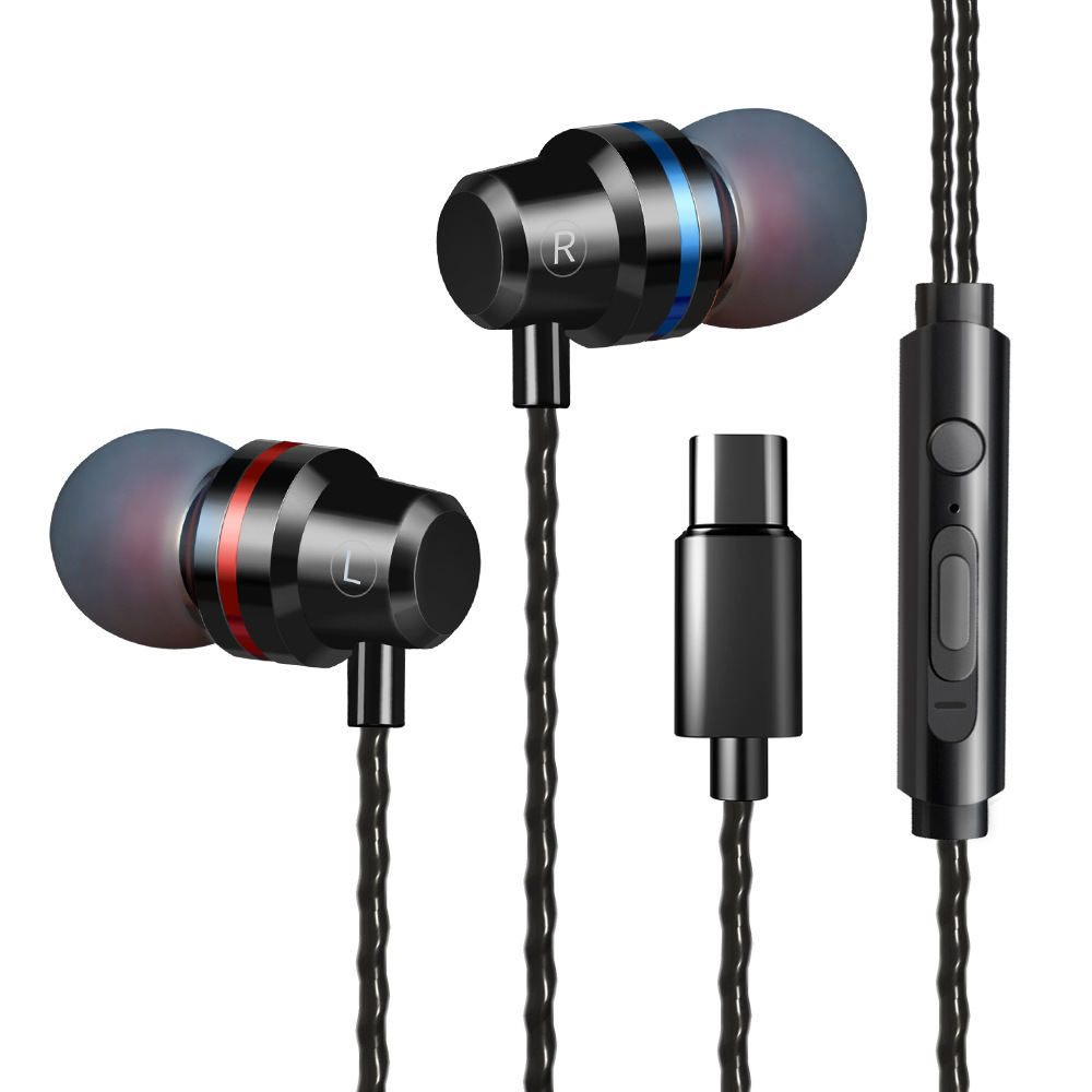 Metal Headphones Heat Tone In-ear Mobile Phone Headphones - Image 5