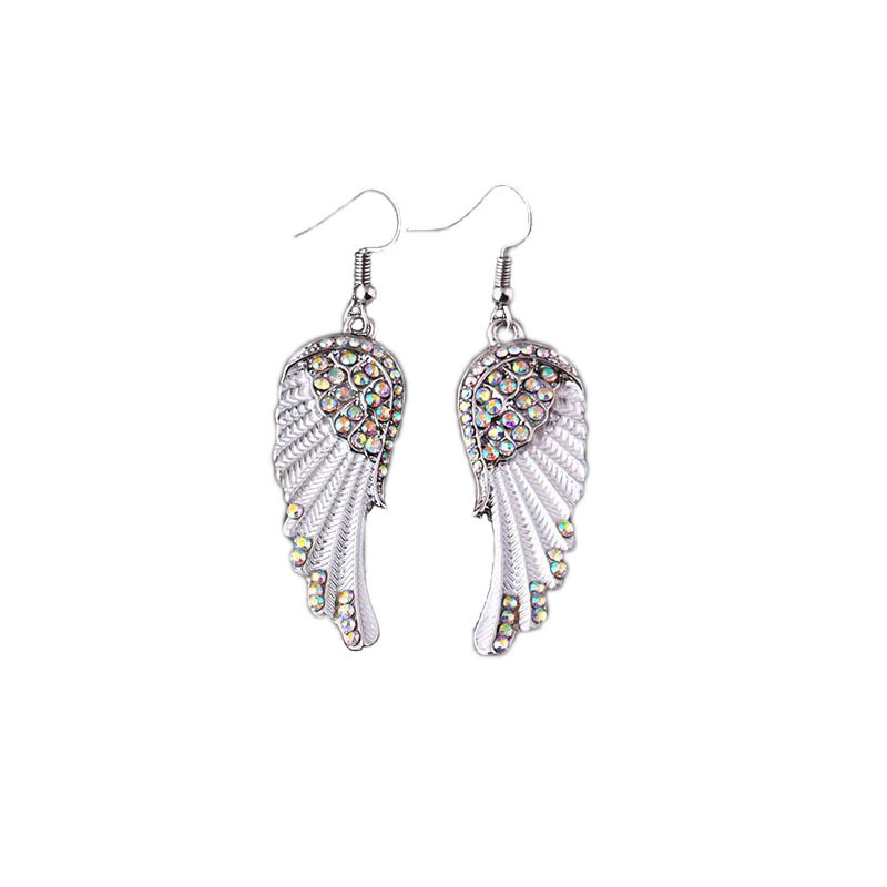 Fashion Angel Wings with Diamond Earrings - Image 5