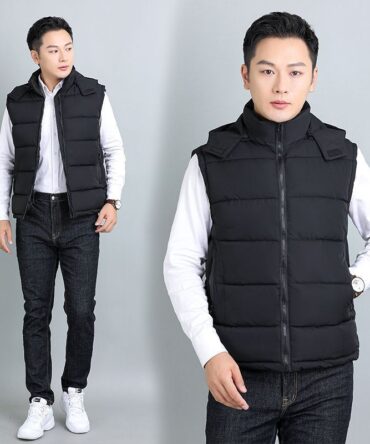 Removable-hooded Fleece Vest A Casual Stylish And Trendy Outerwear Piece