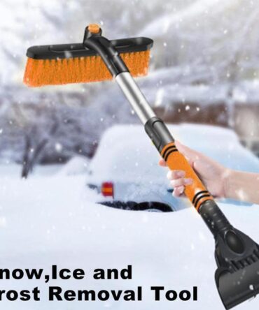 Car Cleaning Brush Ice Scraper Detachable Snow Shovel Brush Dust Remove Brush Auto Windshield Extendable Snow Brush Foam Handle
