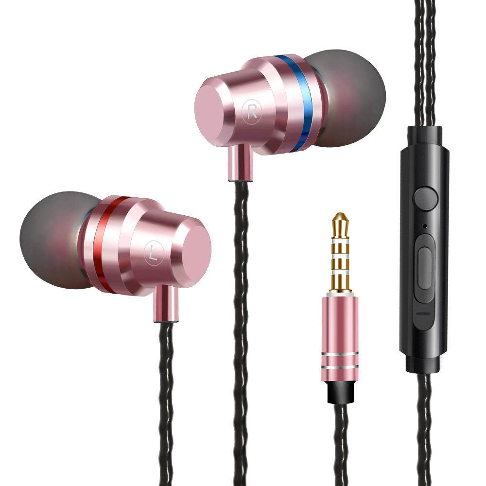 Metal Headphones Heat Tone In-ear Mobile Phone Headphones - Image 8