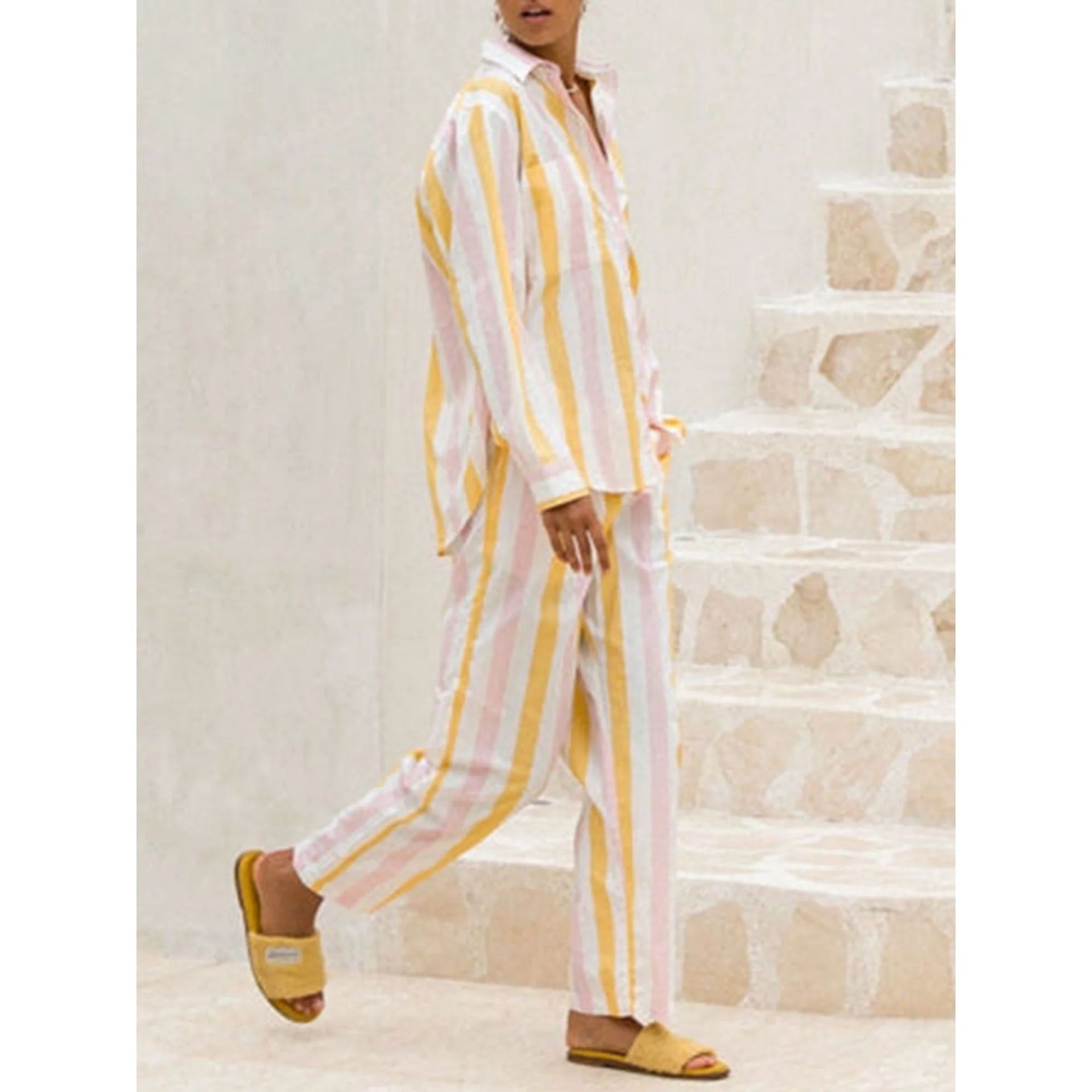 Womens Simple Loose And Comfortable Loungewear Pajamas - Image 4