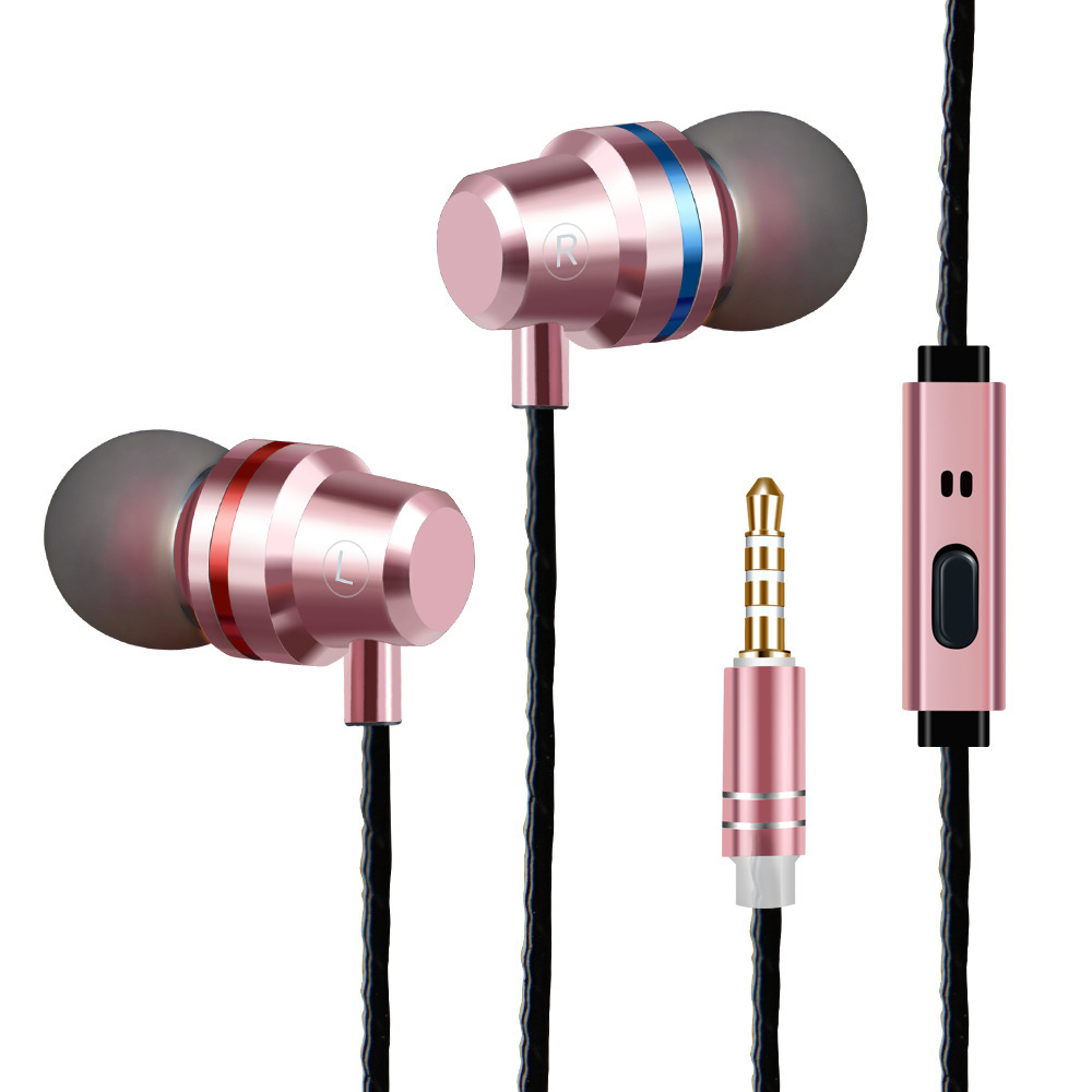 Metal Headphones Heat Tone In-ear Mobile Phone Headphones - Image 9