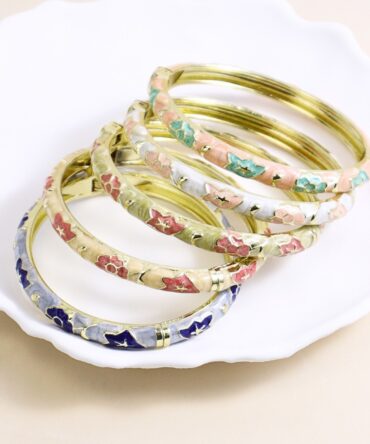Enamel Floral Bracelet For Women