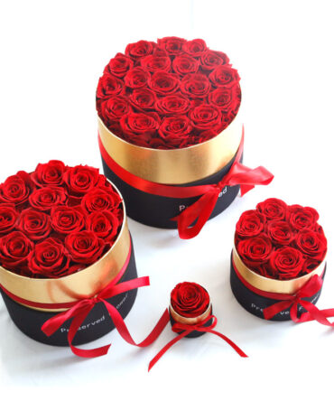 Eternal Roses In Box Preserved Real Rose Flowers With Box Set Valentines Day Gift Romantic Artificial Flowers