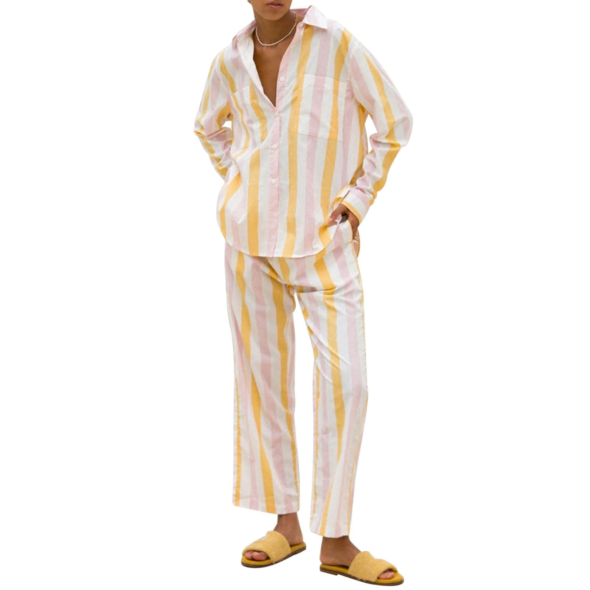 Womens Simple Loose And Comfortable Loungewear Pajamas - Image 3