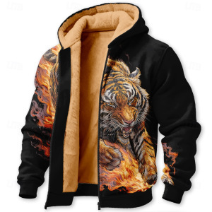 Zippered Patch-pocket Insulated Cotton Jacket - Image 10