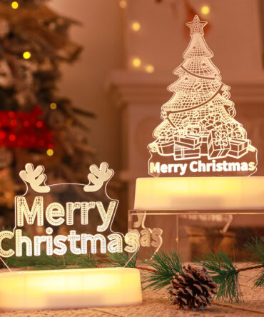 Christmas Decoration 3D Lamp Acrylic LED Night Lights New Year Valentines Day Christmas Kids Gift Christmas Ornaments