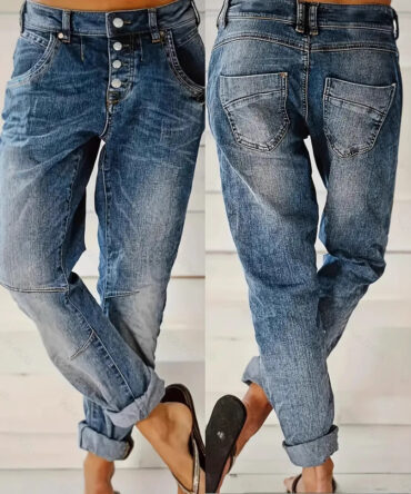 Jeans Relaxed Casual Versatile And Slimming
