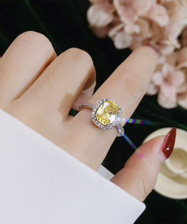 Rings For Women Bridal Wedding Anelli Trendy Jewelry Engagement Ring White Gold Color Anillos