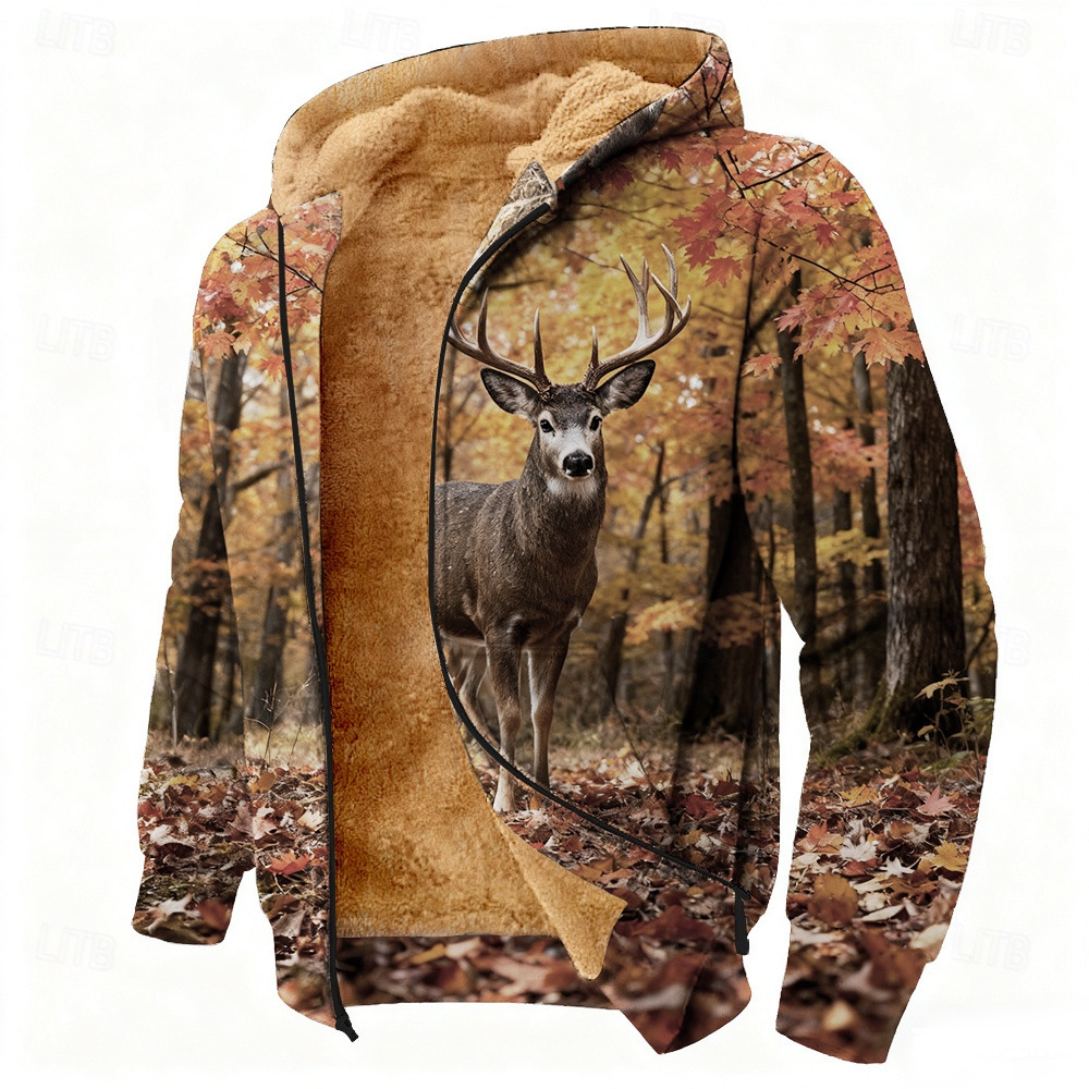 Zippered Patch-pocket Insulated Cotton Jacket - Image 7