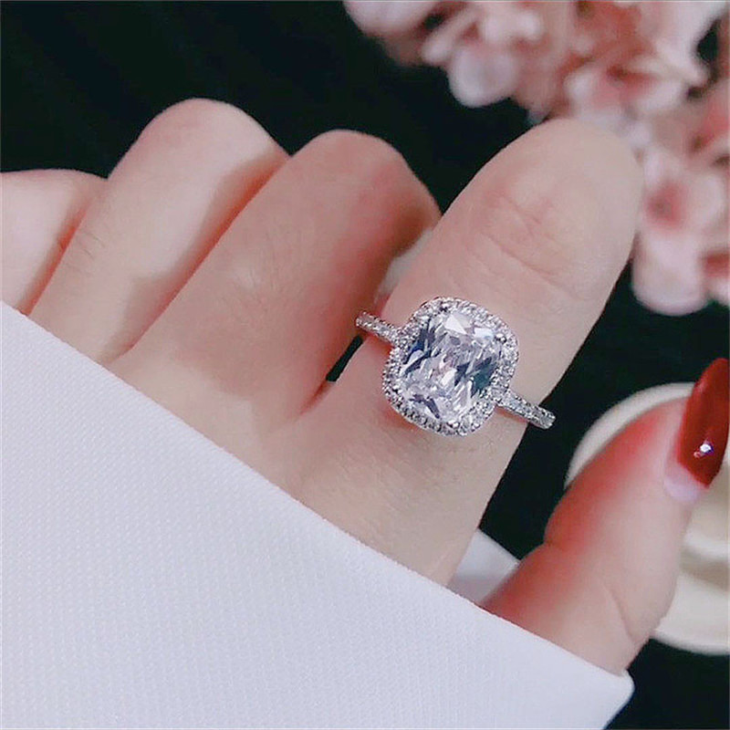 Rings For Women Bridal Wedding Anelli Trendy Jewelry Engagement Ring White Gold Color Anillos - Image 2