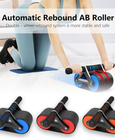 Double Wheel Abdominal Exerciser Women Men Automatic Rebound Ab Wheel Roller Waist Trainer Gym Sports Home Exercise Devices