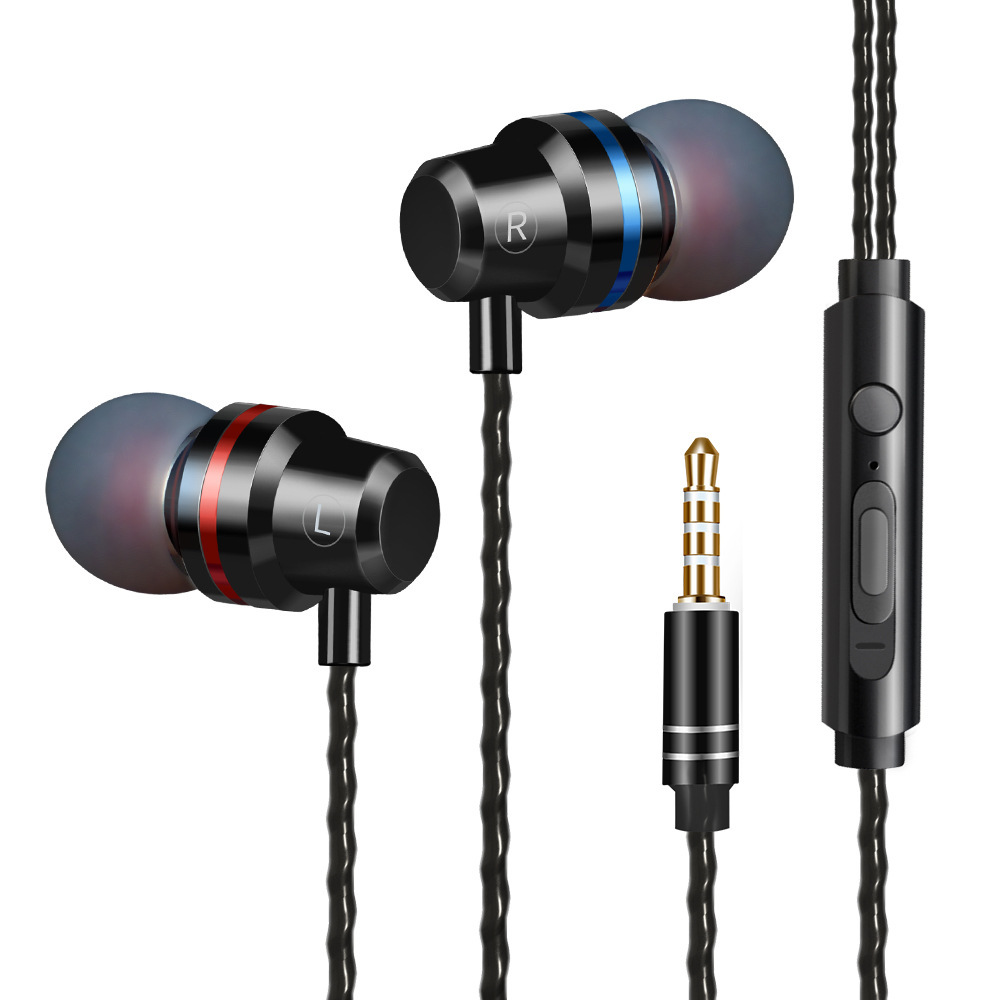 Metal Headphones Heat Tone In-ear Mobile Phone Headphones - Image 7