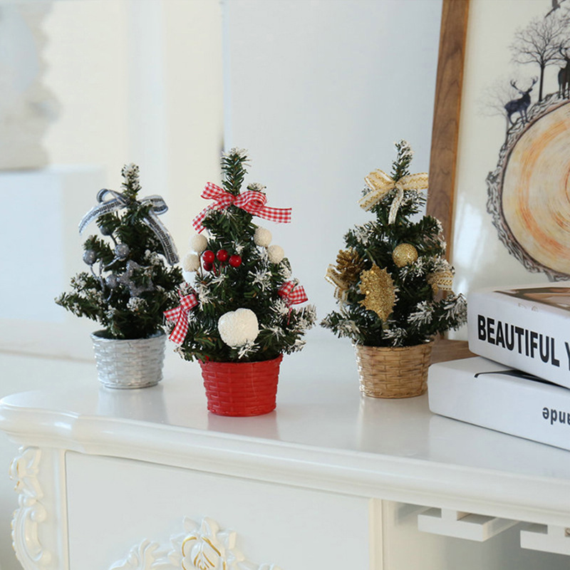 PVC Mini Christmas Tree LED Lights Decoration Desktop Ornaments - Image 2