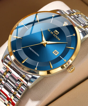 Men's Business Waterproof Stainless Steel Calendar Watch