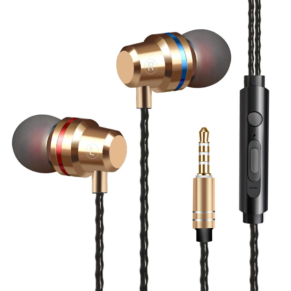 Metal Headphones Heat Tone In-ear Mobile Phone Headphones - Image 10