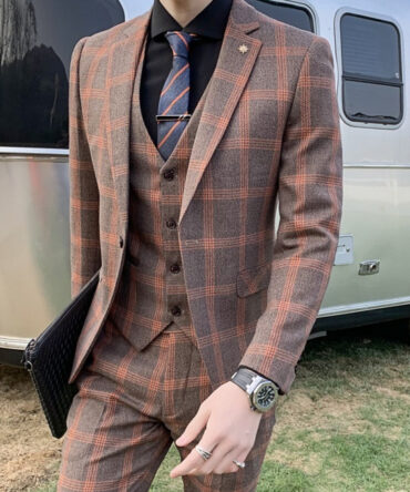 Mens 3-piece Suit In Korean And British Styles, Slim-fit