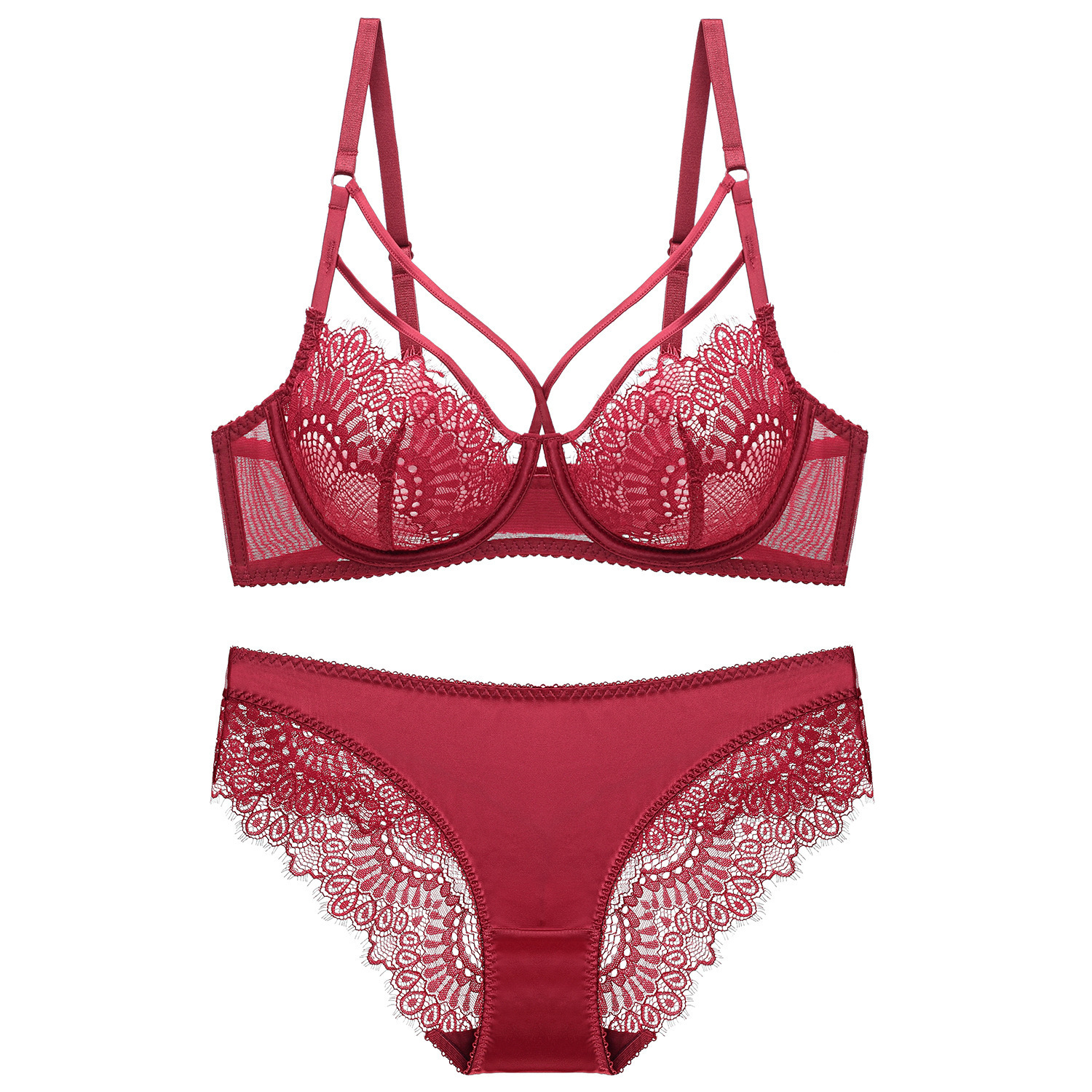 Lace Bra Ladies Sexy Lingerie Bra Set - Image 3