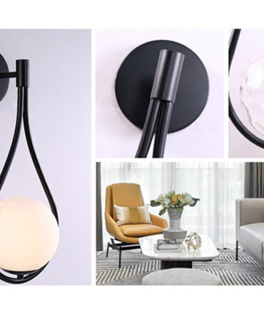 Nordic Bedroom Bedside Led Wall Lamp Golden Personality Home Lighting