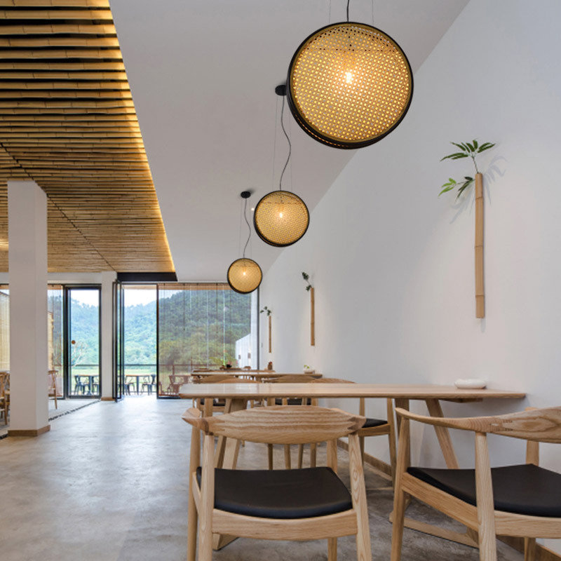 Creative Rattan Retro Lamps For Restaurant Chandelier - Image 4
