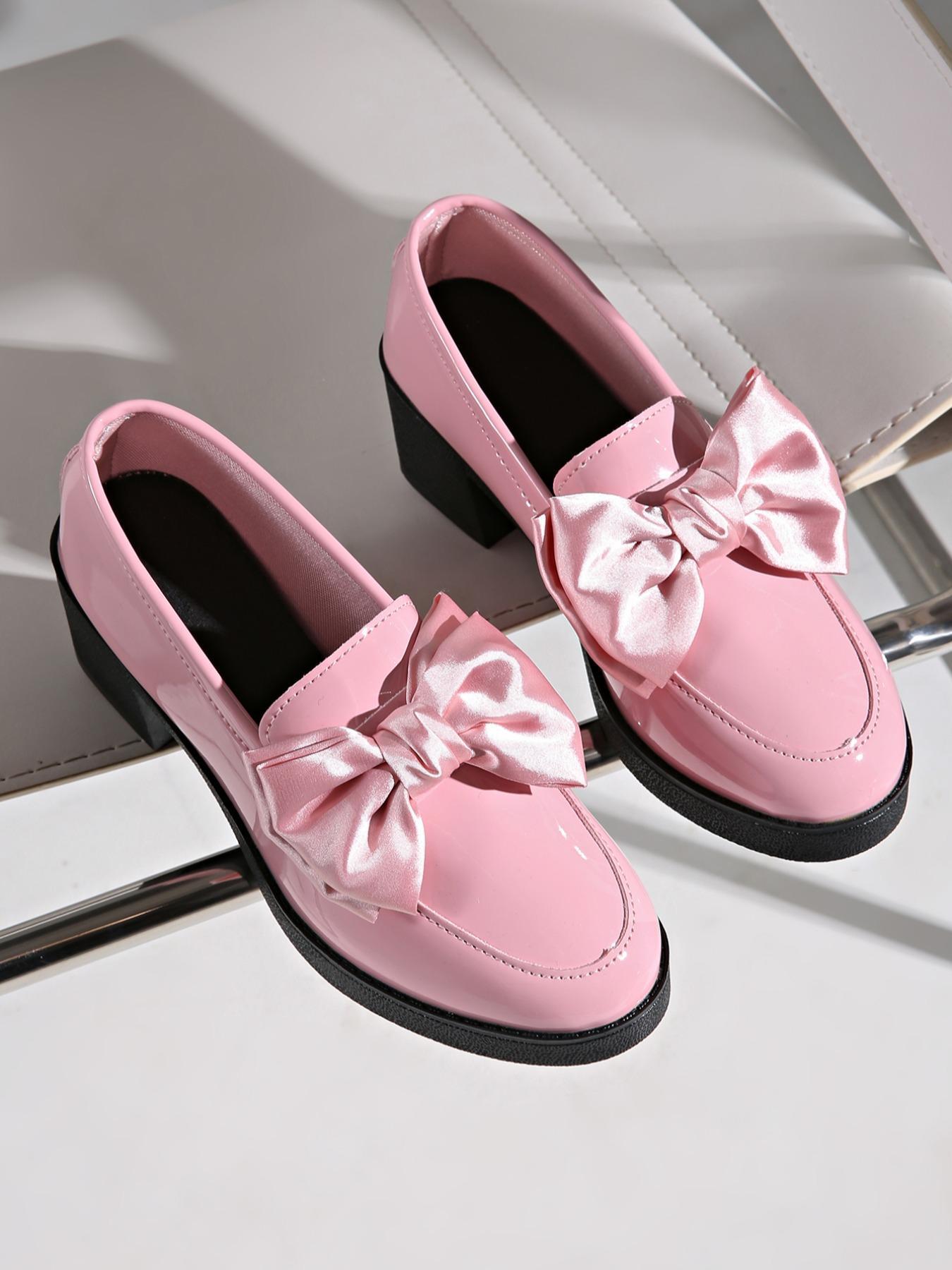 Womens Fashionable Bowtie Plus-Size High-Heel Pumps - Image 7