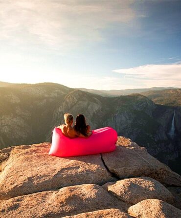 Outdoor Air Sofa Fast Inflatable Laybag Hangout Lounger Beach Air Bed Folding Sleeping Bag Lazy Sofa Lazy Air Sofa