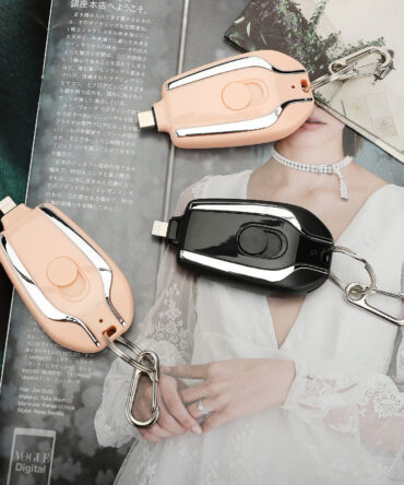 Keyring Charging Bank Wireless Portable 1500 Mah Emergency Power Supply Telescopic Small Mobile Power Supply