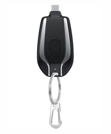 1500mAh Mini Power Emergency Pod Keychain Charger With Type-C Ultra-Compact Mini Battery Pack Fast Charging Backup Power Bank