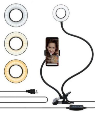 LED Selfie Ring Light for Live Adjustable Makeup Light-8cm Stand