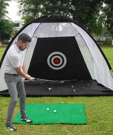 Golf Practice Net Tent Golf Hitting Cage Garden Grassland Practice Tent Golf Training Equipment Mesh Outdoor