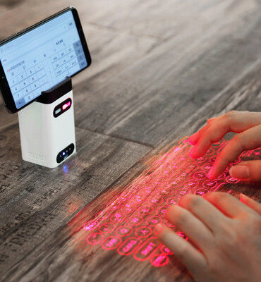 LEING FST Virtual Laser Keyboard Bluetooth Wireless Projector Phone Keyboard For Computer Pad Laptop With Mouse Function