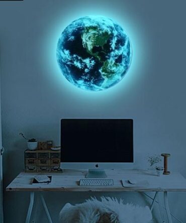 Glow In The Dark 3D Earth Wall Sticker FREE GLOBAL SHIPPING