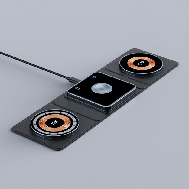 3 IN 1 Magnetic Folding Wireless Charger Station For IPhone Transparent Fast Charging For IWatch And Airpods - Image 5