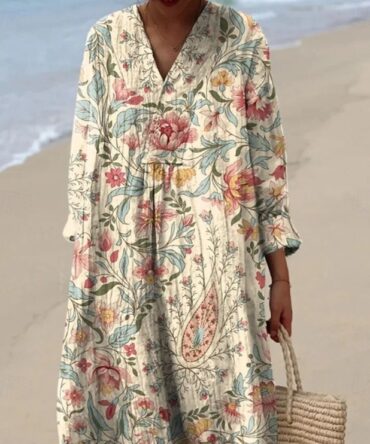 Sky-blue Sleeveless Loose-fitting Dress That Flatters Your Figure And Is Easy To Style