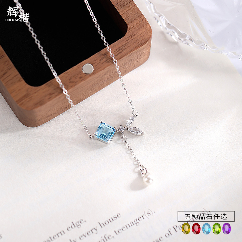 Natural Crystal Topaz Sterling Silver Necklace - Image 4
